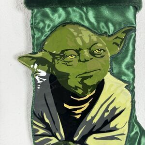 Star Wars Yoda Standing with Cane Green Christmas Stocking‎